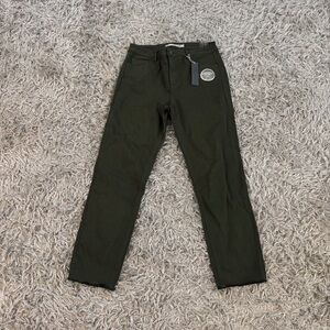Tractr Green Mona High Rise Slim Jeans